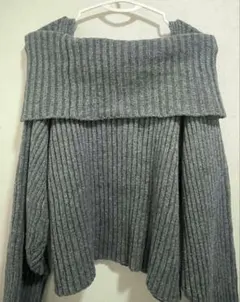 GRL グレイル オフショルダーラメニットトップス ［an1516］