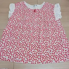 【美品】R8.4.10までの出品　さくらんぼ　ノースリーブ　フリル　120cm