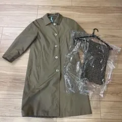 アクアスキュータム リバーシブル ステンカラーコート マフラー付き