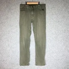 UNIQLO（L）ezyスキニーフィットカラージーンズ☘️カーキ/ストレッチ