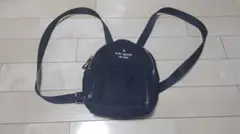 kate spade ケイトスペード ブラックナイロンリュック 黒