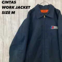 CINTAS 中綿キルティング刺繍ロゴワークジャケット　Mネイビー　アメリカ古着