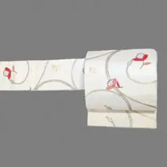 開き名古屋帯　正絹　オフホワイト　紫陽花　西陣織　中古　【mm591】 名古屋帯 正絹 西陣織 中古 オフホワイト 花 №aio0020 - メルカリ