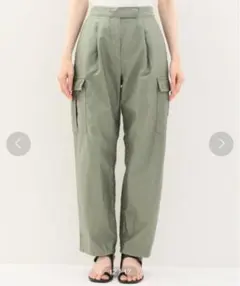 スピックアンドスパン ＊カーゴパンツ オリーブ ベージュ