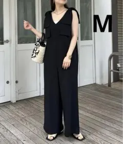 プロズヴェール カットジョーゼット肩リボンオールインワンのサムネイル