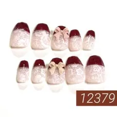 ☆新作☆【現品】No.1012 レース&リボンネイル