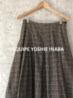 L’EQUIPE YOSHIE INABA ヨシエイナバ チェックミディ丈SK