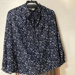 最終値下げ‼️美品‼️ロペピクニック　花柄 七分袖ブラウス 黒と白