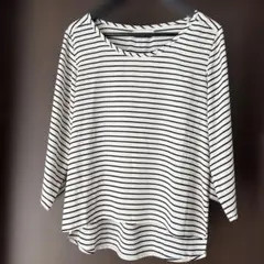 ローリーズファーム ストライプ 五分袖 Tシャツ M