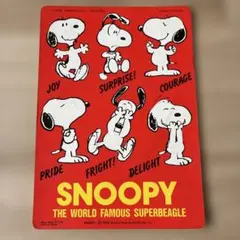 サンリオ　いちご新聞付録　スヌーピー 昭和レトロSNOOPY 下敷き 昭和63年のサムネイル