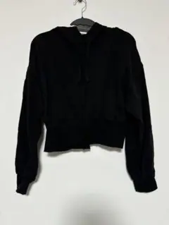 URBAN RESEARCH ブラック クロップドパーカー Freeサイズのサムネイル