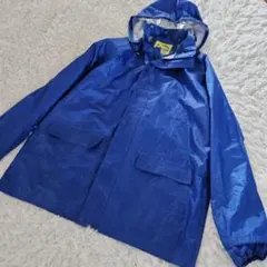 カッパ レインコート ブルー L ロビンソン フード 取り外し可能