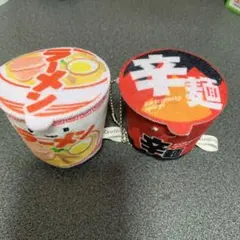 ラーメンと辛麺のカップ型キーホルダーのサムネイル
