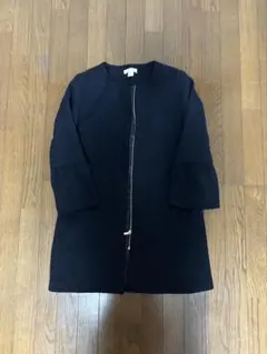 H&M  ノーカラー ロングコート