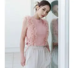 スナイデル ノースリチュールカットTOPS　ピンク