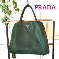 PRADA　プラダ　ナイロントートバッグ　オリーブグリーン