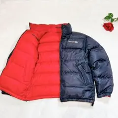 極美品✨　ファーストダウン　ダウンジャケット　リバーシブル　肉厚　M 黒　赤