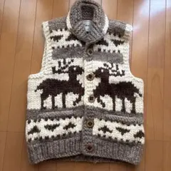 カウチン カウチンセーター ウッドボタン カナダ - メルカリ