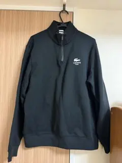 LACOSTE ワンポイントプリントハーフジップスウェット
