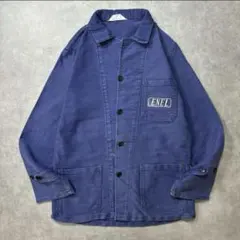 ブルーモールスキン ユーロワークジャケット Lサイズ相当 80s90s