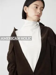 k835 AMERICAN HOLIC シアーテレコハイネックカットプルオーバーのサムネイル