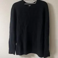 UNIQLO 3Dスフレヤーン　クルーネックセーター　ネイビー　Mサイズ