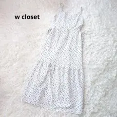 ダブルクローゼット カットアウト キャミワンピ 小花柄 F ティアード ぽこぽこ