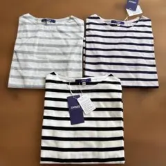 新品未使用OMNES ボーダー長袖カットソー まとめ売り　130センチ