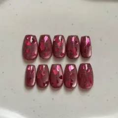 ハートデザインネイルチップ