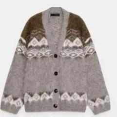 完売商品新品未使用　ZARA　ジャガードニットカーディガン　道端アンジェリカ着用