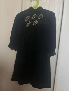 ブラック ベロア ワンピース