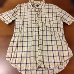 Henry Cotton's 半袖シャツ チェック ボタンダウン　サイズ41のサムネイル