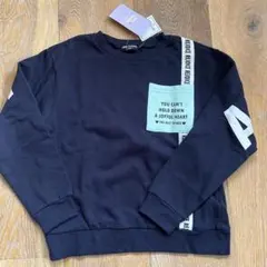 裏起毛　トレーナー　150 女の子　ネイビー　長袖　ロゴ　小学生