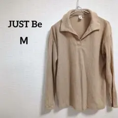 海外古着 美品 タグ付き ベージュ リブ編み 長袖 ニット Mサイズ