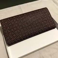 【新品未使用】印伝 長財布 印傳屋 花柄 赤色 甲州印伝 漆 上原勇七