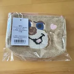 OVERARY BY FEILER ドアップテディガールポーチ リボン型チャーム