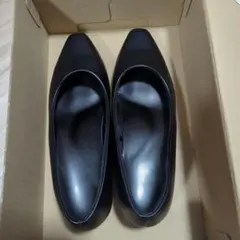 GU ブラック ポインテッドトゥ パンプス 24.5