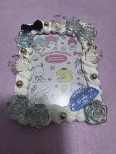 B8 ホイップデコ トレカケース 白 青 黒 和風 金