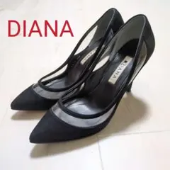 DIANA ダイアナ パンプス 黒 ブラック 22.5 ハイヒール フォーマル