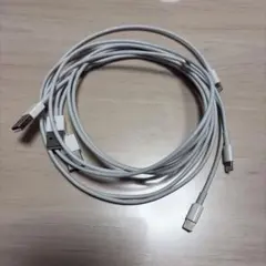 Lightningケーブル USB-A ホワイト 約1m 3本セット