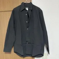 agnis b. ブラック長袖シャツ