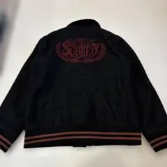 Subciety ウールジャケット スタジャン バックロゴ 刺繍 ブラック