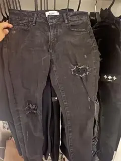 AZUL BY MOUSSY ダメージデニム ブラック M