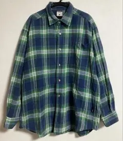 Columbia X.C.O グリーンチェック柄 長袖シャツ L