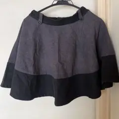 グレー×ブラック フレアスカート Mのサムネイル