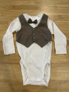 H &M フォーマル服　ハーフバースデー　タキシード風ロンパース