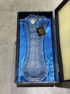 ☆Chevalier カメイガラス クリスタル花瓶 専用ケース付