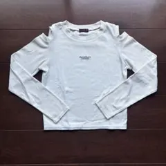 ラブトキシック　肩あき　ロンT トップス　カットソー　オフホワイト　160 L