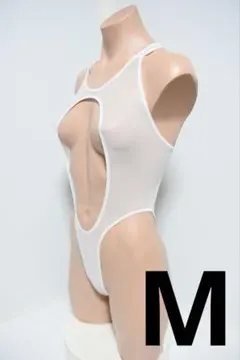 ホワイト ワンピース水着 カットアウトデザイン