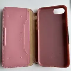 ELECOM ピンク 手帳型iPhone SEケース